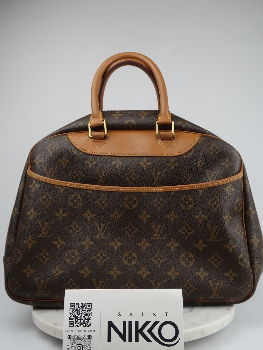 Louis Vuitton Deauville Monogram Handbag M47270 Vintage with Dust Bag